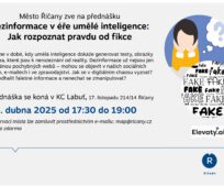 Zveme na přednášku Dezinformace v éře umělé inteligence: Jak rozpoznat pravdu od fikce